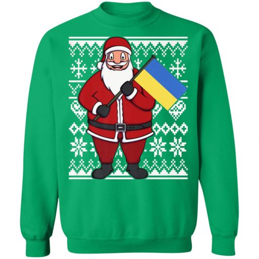 Ukraine Flag Santa Ukrainian Ugly Christmas Sweatshirt