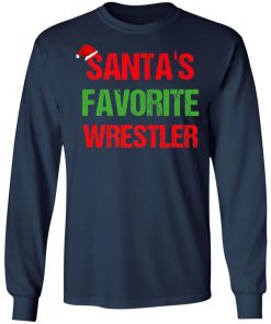 Santas Favorite Wrestler Funny Ugly Christmas Shirt