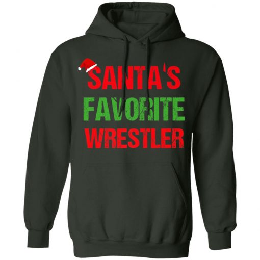 Santas Favorite Wrestler Funny Ugly Christmas Shirt