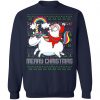 Santa Riding Unicorn Ugly Christmas Sweater