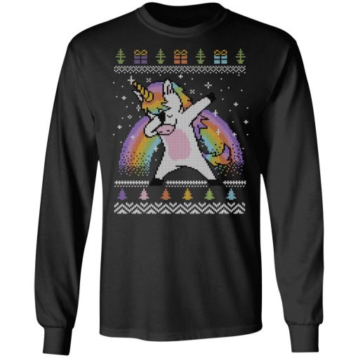 Dabbing Unicorn Ugly Christmas