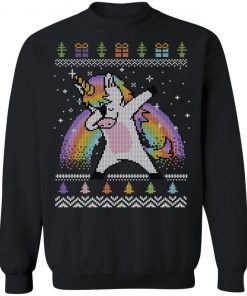 Dabbing Unicorn Ugly Christmas Sweatshirt