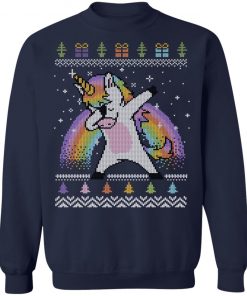 Dabbing Unicorn Ugly Christmas Sweatshirt