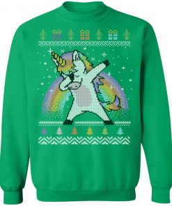 Dabbing Unicorn Ugly Christmas Sweatshirt