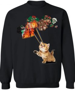 Laser Kitten Destroys Ugly Christmas sweater