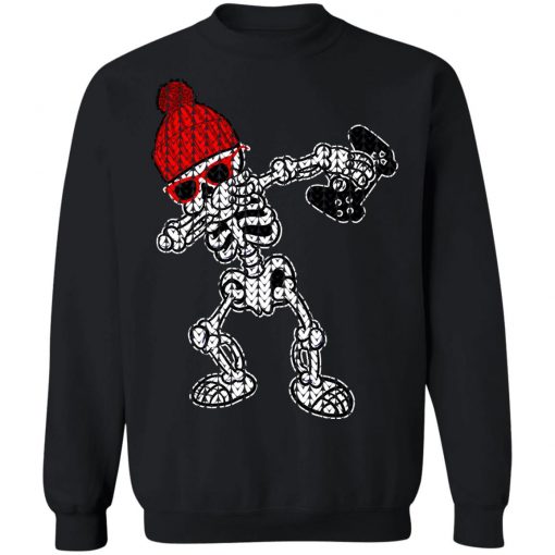 Funny Video Game Shirt Dab Skeleton Ugly Christmas Sweatshirt