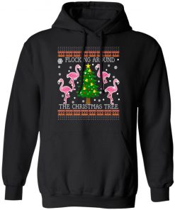 Funny Flamingo Ugly Christmas Tree Snow sweater