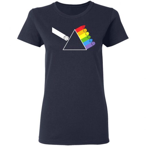 Diceside of the Moon D20 Dice Set Tabletop Game Tee Shirt