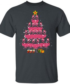 Flamingo christmas tree christmas shirt