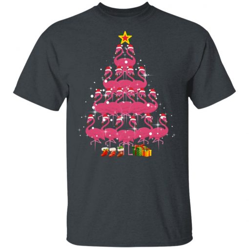 Flamingo christmas tree christmas shirt