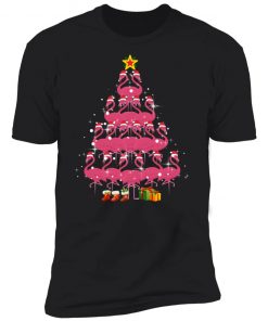 Flamingo christmas tree christmas shirt