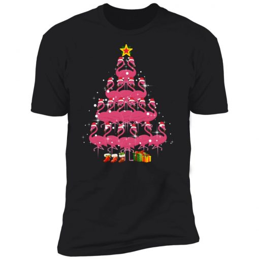 Flamingo christmas tree christmas shirt