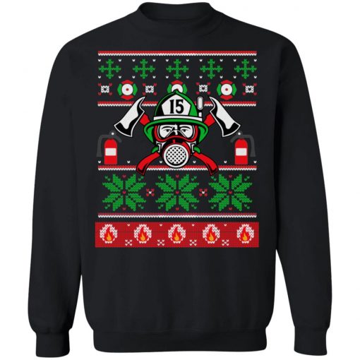 Firefighter ugly christmas sweater