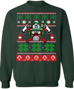 Firefighter ugly christmas sweater