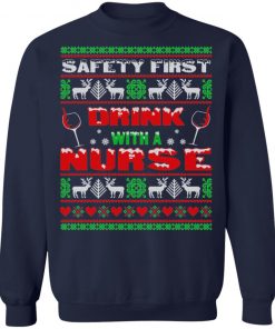 Drink with a nurse ugly christmas sweater