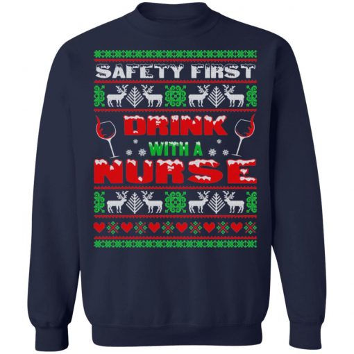 Drink with a nurse ugly christmas sweater