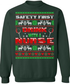 Drink with a nurse ugly christmas sweater