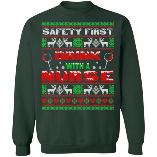 Drink with a nurse ugly christmas sweater