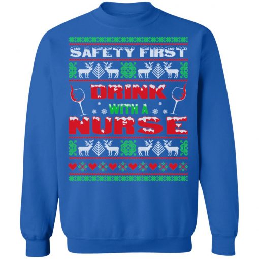 Drink with a nurse ugly christmas sweater