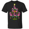 Christmas tree flamingo christmas shirt Hoodie Ls