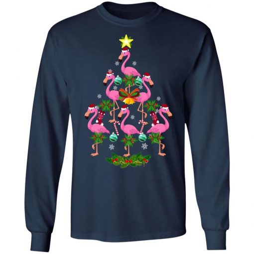 Christmas tree flamingo christmas