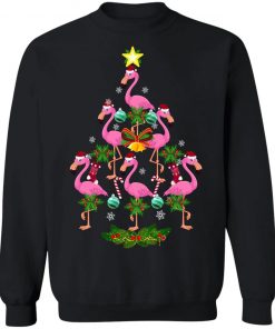 Christmas tree flamingo christmas