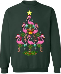 Christmas tree flamingo christmas