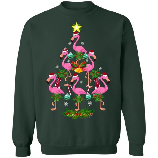 Christmas tree flamingo christmas