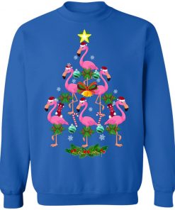 Christmas tree flamingo christmas