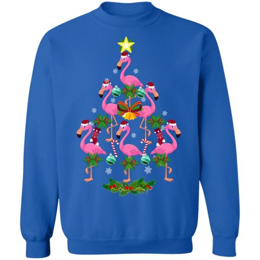 Christmas tree flamingo christmas