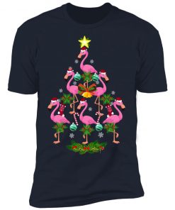 Christmas tree flamingo christmas shirt