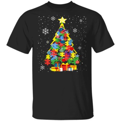 Autism christmas tree christmas shirt
