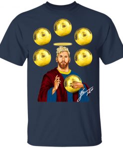 Jesus Messi Six Golden Ball Signature T-Shirt