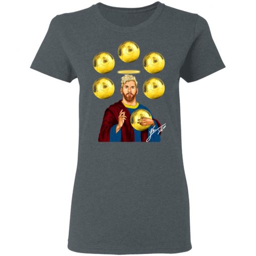 Jesus Messi Six Golden Ball Signature T-Shirt