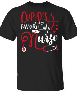 Cupids Favorite Nurse Funny Valentine's Day Nursing T-Shirt