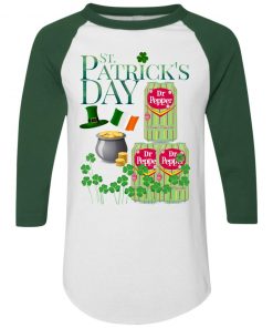 St. Patrick's Day Dr Pepper Cane Sugar Can Green Shirt Raglan Hoodie