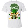 Baby Yoda Hug Coca Cola Green St Patrick's Day Shirt Raglan Hoodie