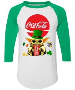 Baby Yoda Hug Coca Cola Red St Patrick's Day Shirt Raglan Hoodie