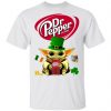 Baby Yoda Hug Dr Pepper St Patrick's Day Shirt Raglan Hoodie
