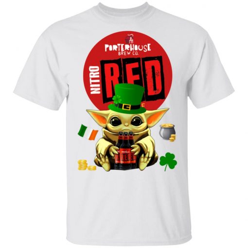 Baby Yoda Hug Porterhouse Red Irish Ale Beer St Patrick's Day Shirt