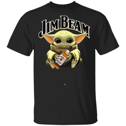 Baby Yoda Hug Jim Beam Shirt Long Sleeve Hoodie