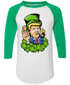 Make St Patrick's Day Great Again Lucky Shamrock Trump Shirt Long Sleeve Hoodie