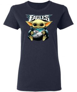 Star Wars baby Yoda hug Philadelphia Eagles Shirt Ls Hoodie
