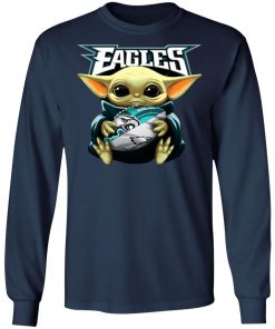 Star Wars baby Yoda hug Philadelphia Eagles Shirt Ls Hoodie