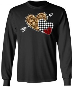 Leopard Heart - Buffalo Plaid Heart Valentine Day T-Shirt