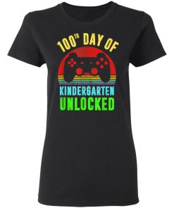 Happy 100th Day of Kindergarten Unlocked Teacher or Student T-Shirt Ls Hoodie