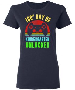 Happy 100th Day of Kindergarten Unlocked Teacher or Student T-Shirt Ls Hoodie