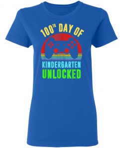 Happy 100th Day of Kindergarten Unlocked Teacher or Student T-Shirt Ls Hoodie