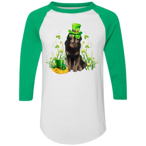 St Patrick's Day Tibetan Mastiff Irish Dog Lover T-Shirt Ls Hoodie