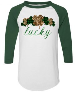 Buffalo Plaid Leopard Shamrock Clover Lucky St Patrick's Day T-Shirt